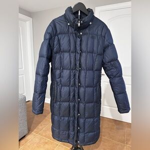 The North Face Women's Navy Long Quilted Puffer Coat
